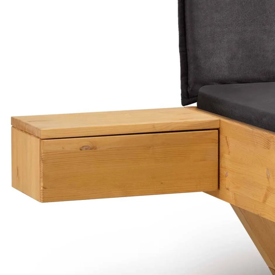 Designbett mit Holzkufen aus Kiefer gelaugt - Ravilon^Wohnen Outlet