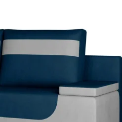 Wohnen Design-Bettcouch in Dunkelblau und Hellgrau - Brooks