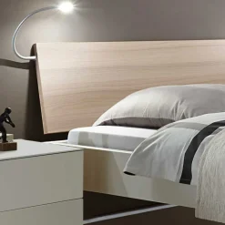 Design-Doppelbett in hellem Esche Dekor & Weiß - Ezianas^Wohnen Best