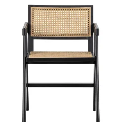 Wohnen Designer Armlehnenstuhl aus Rattan Wiener Geflecht - Leano