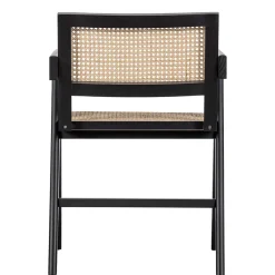 Wohnen Designer Armlehnenstuhl aus Rattan Wiener Geflecht - Leano