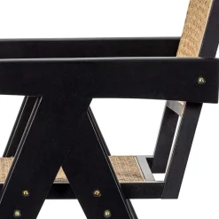 Wohnen Designer Armlehnenstuhl aus Rattan Wiener Geflecht - Leano