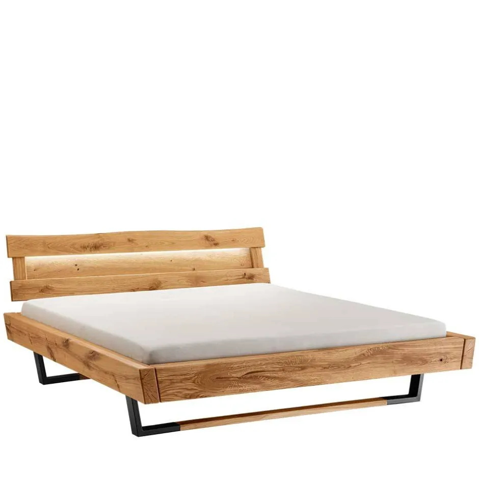 Wohnen Designer Balkenbett mit LED Beleuchtung - Syrecs