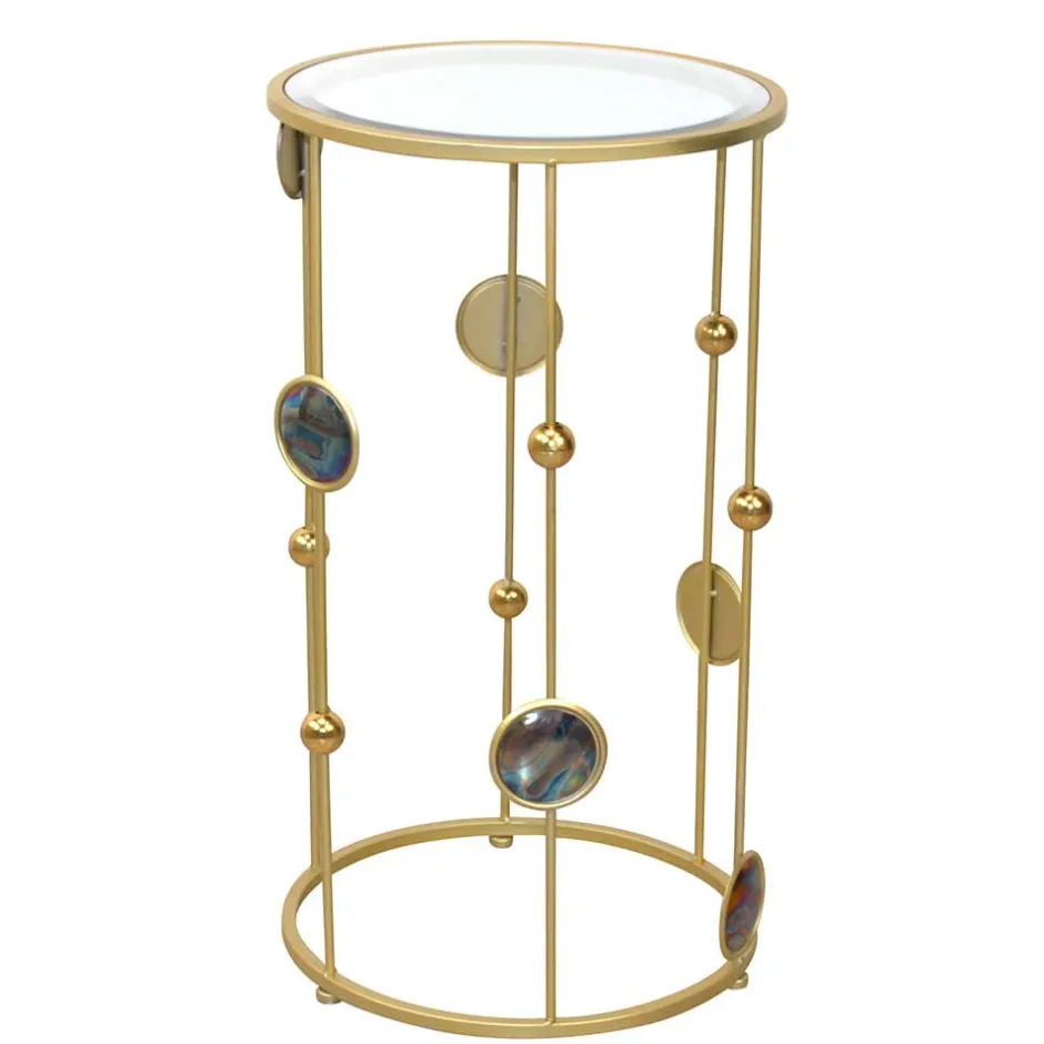 Designer Beistelltisch aus Spiegelglas - Quarzas^Wohnen Clearance