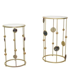 Designer Beistelltisch aus Spiegelglas - Quarzas^Wohnen Clearance