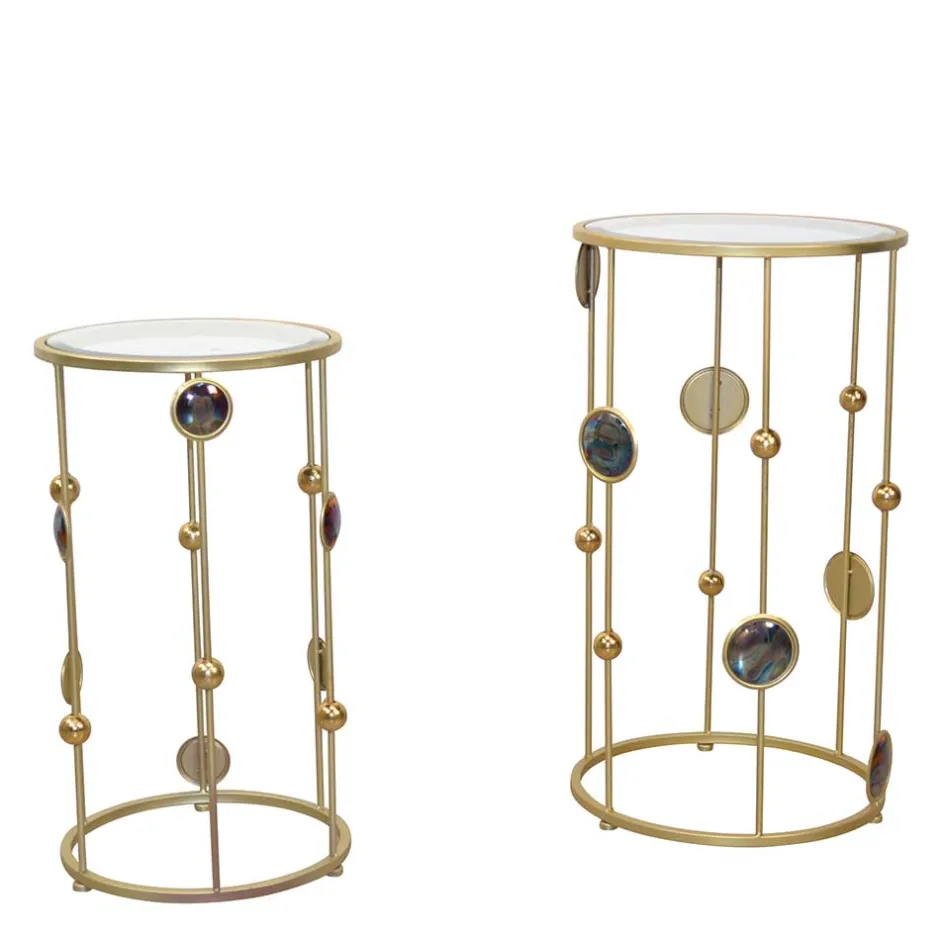 Designer Beistelltisch aus Spiegelglas - Quarzas^Wohnen Clearance