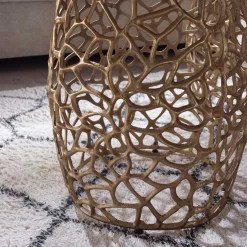 Wohnen Designer Beistelltische aus Alu in Gold - Parakou (zweiteilig)