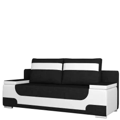 Designer Bettsofa in Schwarzbraun Weiß - Dastrata^Wohnen Outlet