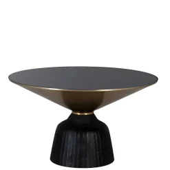 Wohnen Designer Couchtisch aus Glas und Aluminium - Coralla