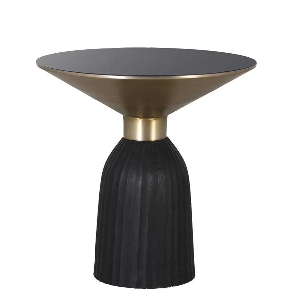 Wohnen Designer Couchtisch aus Glas und Aluminium - Coralla