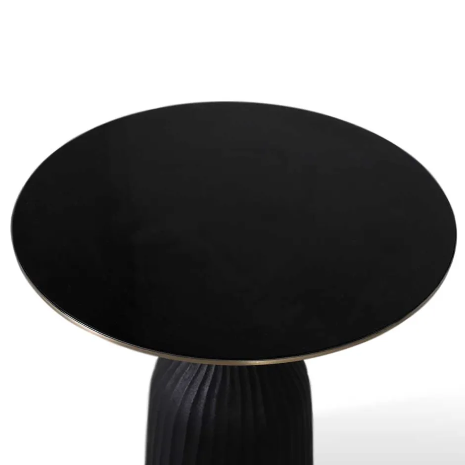 Wohnen Designer Couchtisch aus Glas und Aluminium - Coralla