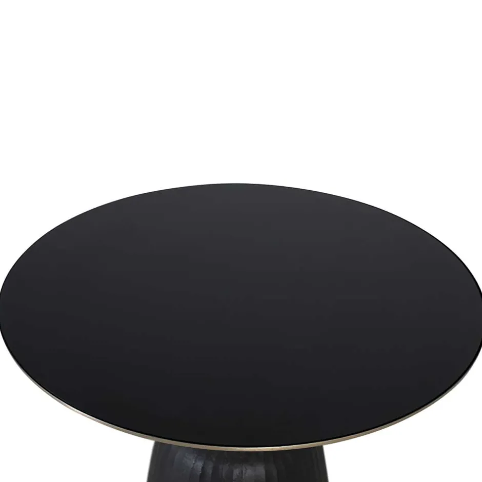 Wohnen Designer Couchtisch aus Glas und Aluminium - Coralla