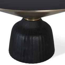 Wohnen Designer Couchtisch aus Glas und Aluminium - Coralla