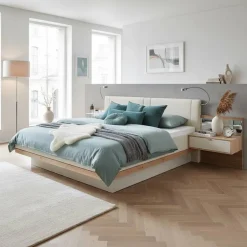 Wohnen Designer Doppelbett & Nachttische - Crascanu (dreiteilig)