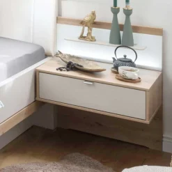 Wohnen Designer Doppelbett & Nachttische - Crascanu (dreiteilig)
