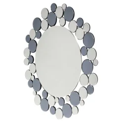 Wohnen Designer Glasspiegel in Grau & Silber - Martinez