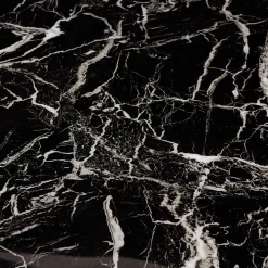 Wohnen Designer Tisch mit Glasplatte in Marmor Optik - Mooney