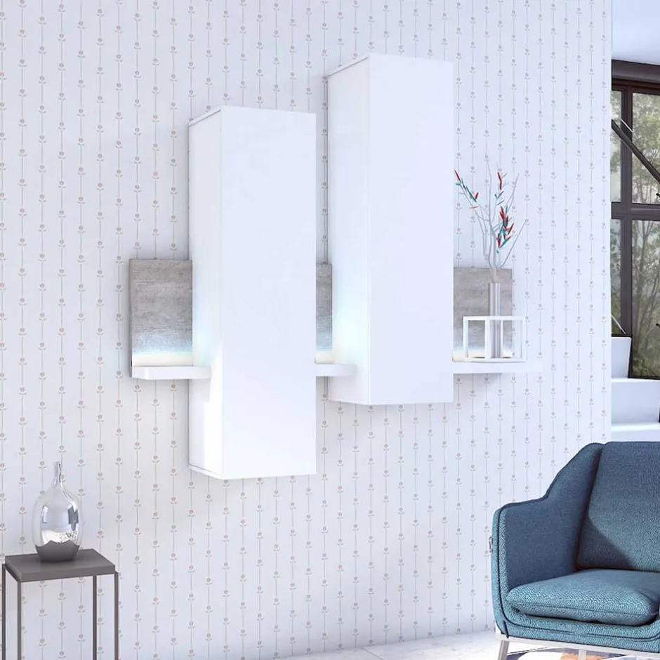 Designer TV Anbauwand in Betonoptik - Venatio (dreiteilig)^Wohnen Hot