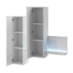 Designer TV Anbauwand in Betonoptik - Venatio (dreiteilig)^Wohnen Hot