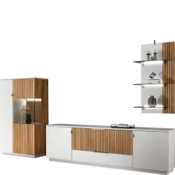 Designer TV Wohnwand in Weiß - Miloris (dreiteilig)^Wohnen Sale