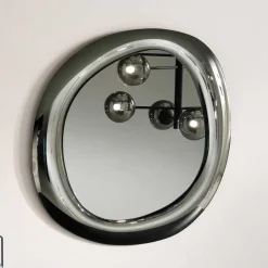 Wohnen Designer Wandspiegel in Rauchgrau - Bostina