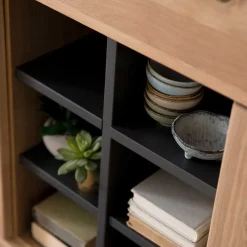 Designer Wohnwand aus Eiche - Assela (vierteilig)^Wohnen Outlet