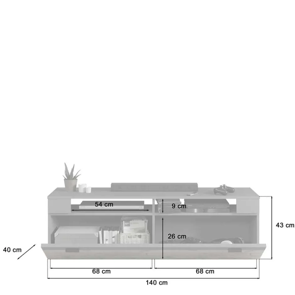 Designer Wohnwand Möbel 320 cm breit - Scarlett (dreiteilig)^Wohnen