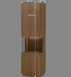 Wohnen Designer Wohnwand Möbel mit LED - Cruzca (dreiteilig)