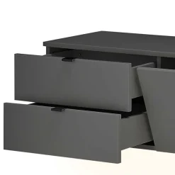 Wohnen Designer Wohnwand Möbel mit LED - Cruzca (dreiteilig)