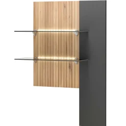 Wohnen Designer Wohnwand Möbel mit LED - Cruzca (dreiteilig)