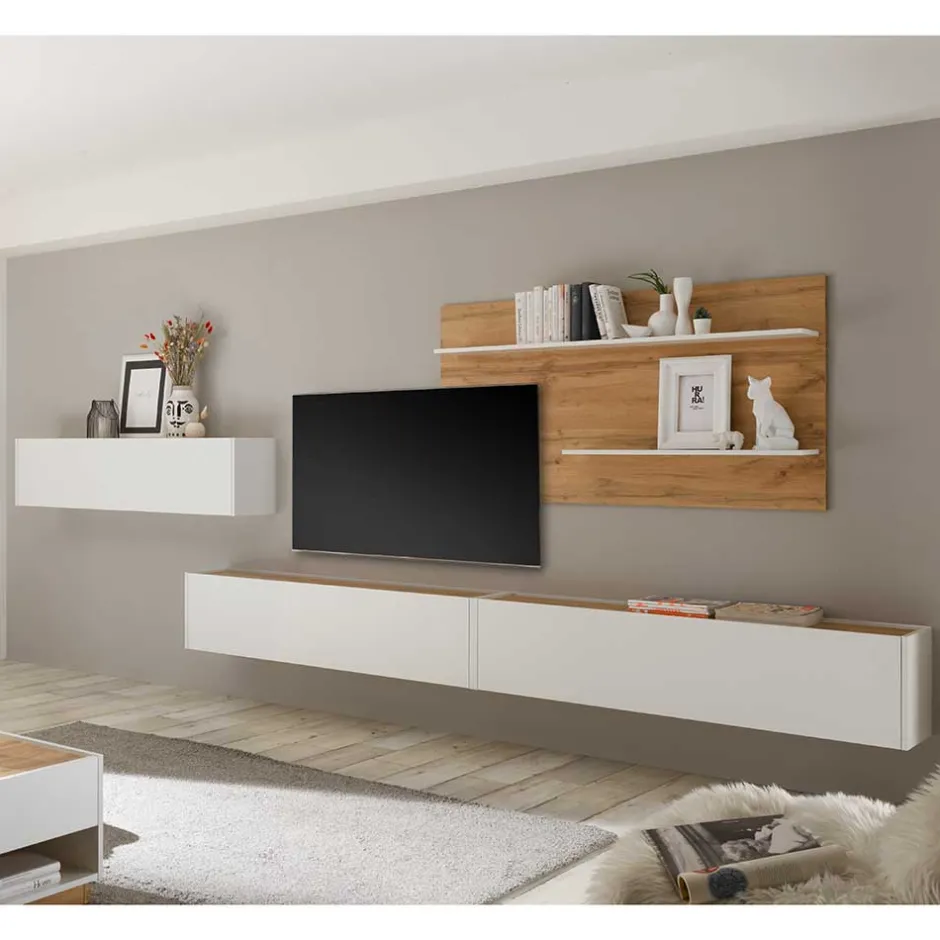 Designer Wohnwand Möbelset - Nonessia (vierteilig)^Wohnen