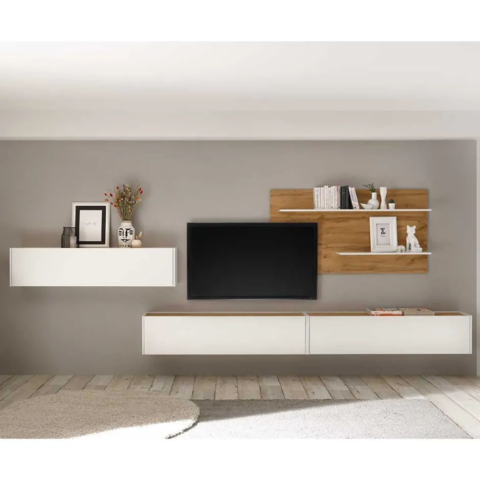 Designer Wohnwand Möbelset - Nonessia (vierteilig)^Wohnen