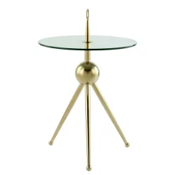 Wohnen Designer-Beistelltisch mit Glasplatte - Tellimo