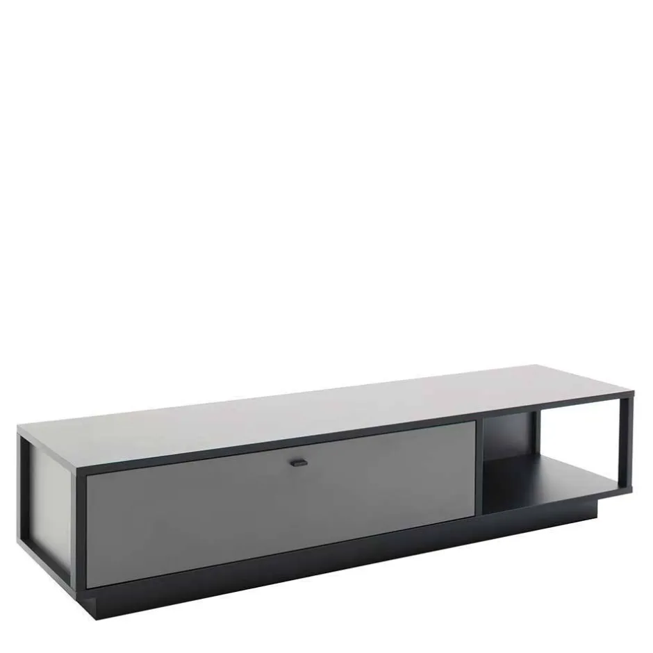 Wohnen Designer-Wohnwand Möbel in Grau - Ridona (dreiteilig)