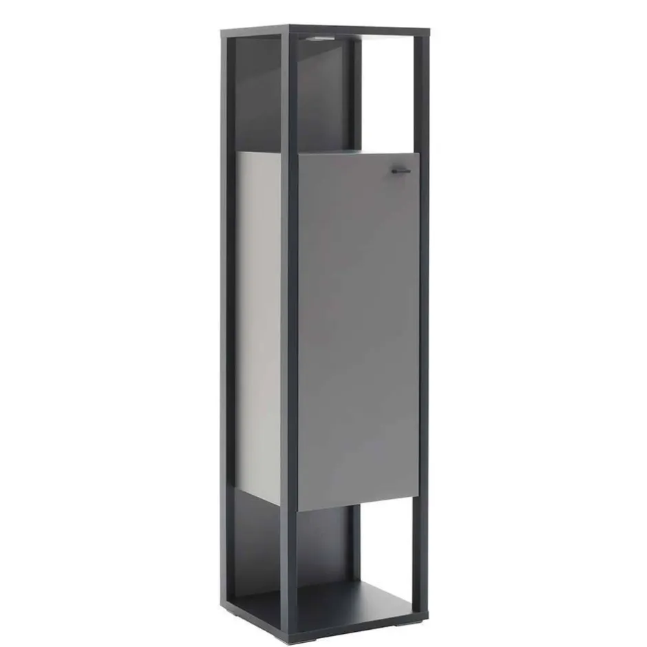 Wohnen Designer-Wohnwand Möbel in Grau - Ridona (dreiteilig)