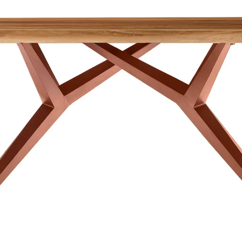 Wohnen Design-Esstisch aus Altholz Teak - Canarie