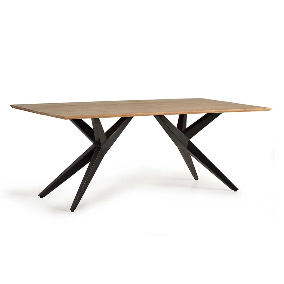 Wohnen Design-Esstisch mit Massivholzplatte Akazie - Annipurk