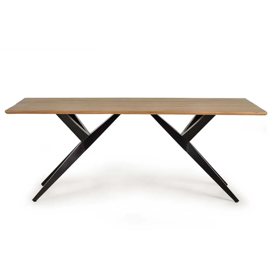 Wohnen Design-Esstisch mit Massivholzplatte Akazie - Annipurk