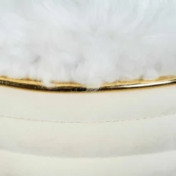 Designhocker in Cremeweiß Samtvelours - Ganuhr^Wohnen Hot