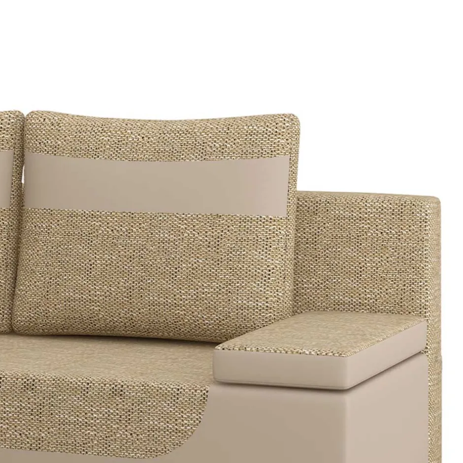 Design-Schlafcouch in Beige Material Mix - Andiamo^Wohnen Hot