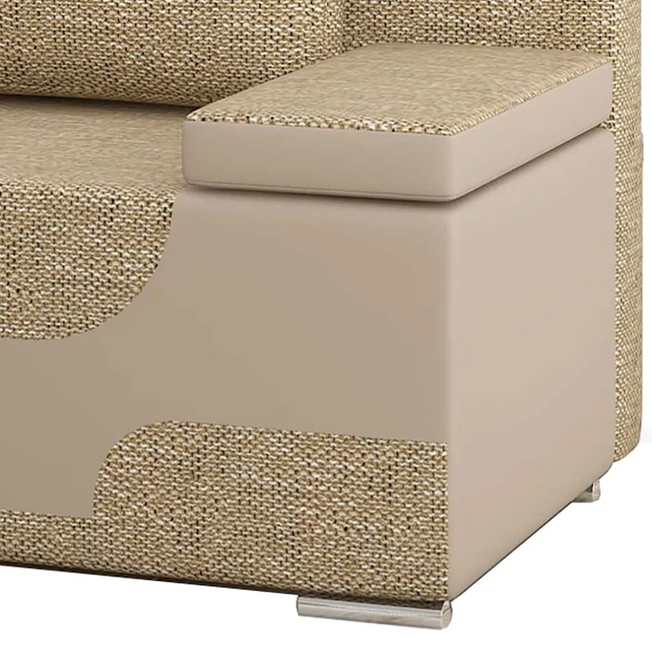 Design-Schlafcouch in Beige Material Mix - Andiamo^Wohnen Hot
