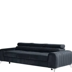 Wohnen Design-Schlafsofa in Blauschwarz Samt - Harvests