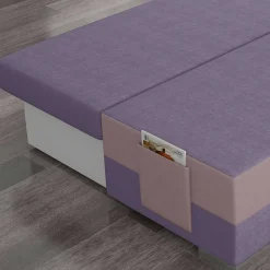 Design-Schlafsofa in Mauve und Altrosa - Mamboria^Wohnen New
