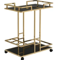 Design-Servierwagen in Schwarz Glas - Ranieros^Wohnen Online