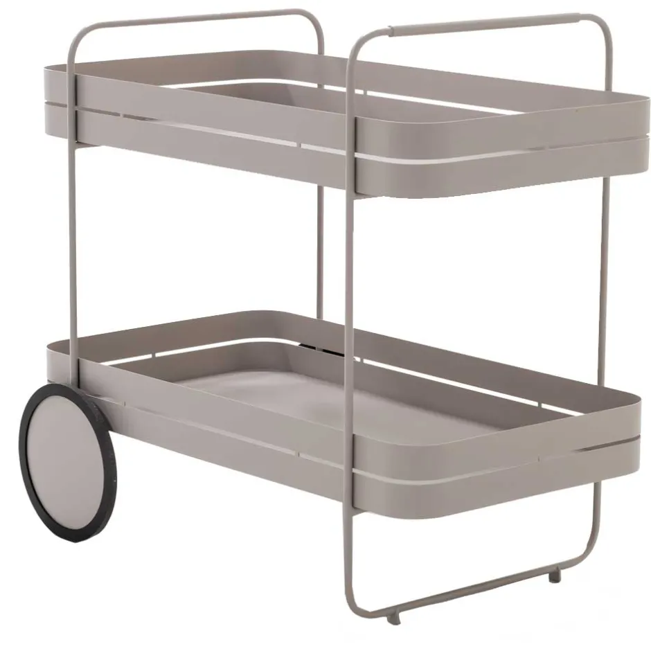 Wohnen Design-Servierwagen in Taupe - Gicanta