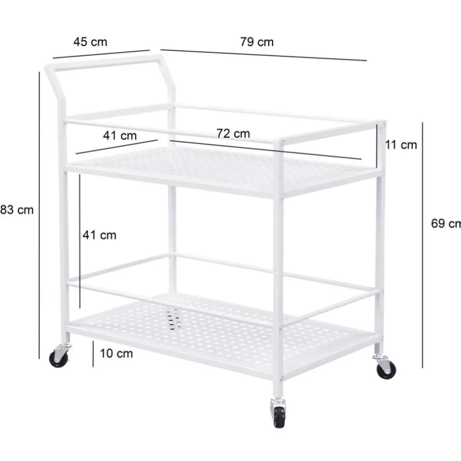 Design-Servierwagen in Weiß - Marian^Wohnen Hot