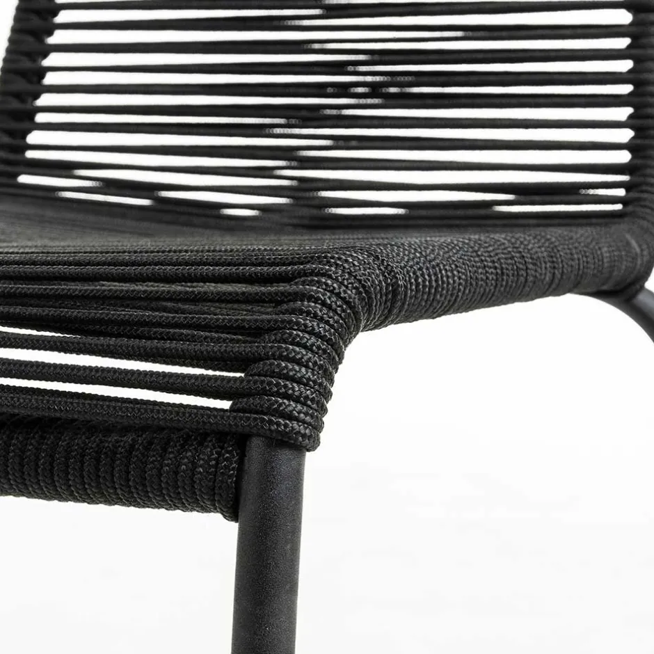 Designstuhl aus Kordel & Stahl - Loeesa (2er Set)^Wohnen Clearance