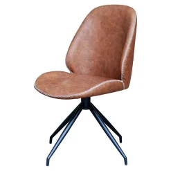 Wohnen Designstuhl in Cognac Braun - Fantyna (2er Set)