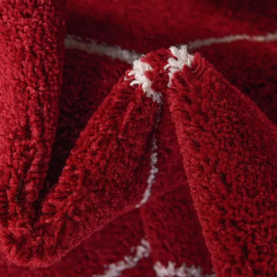 Wohnen Designteppich in Rot und Creme - Kermita