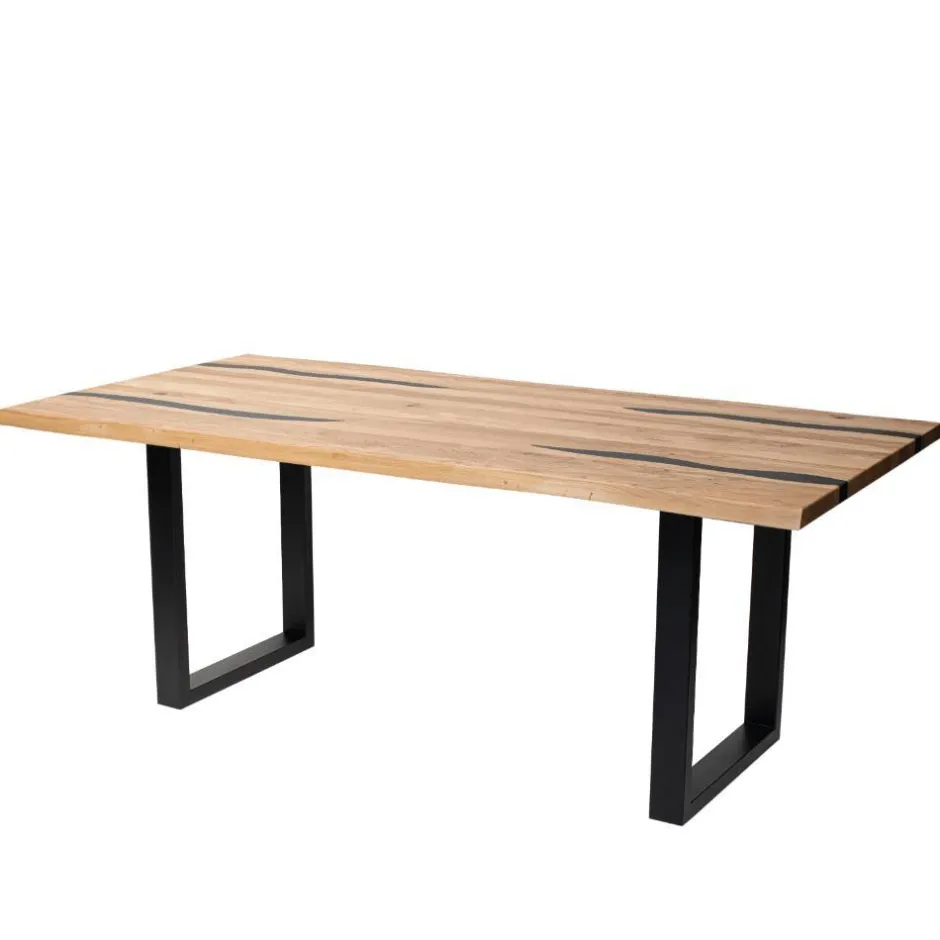 Designtisch aus Eiche mit Baumkanten - Slavidra^Wohnen Outlet